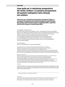 Linee guida per la valutazione preoperatoria del rischio