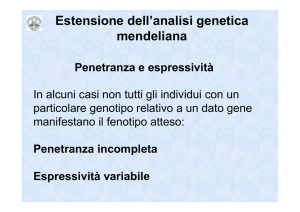 Estensione dell`analisi genetica mendeliana