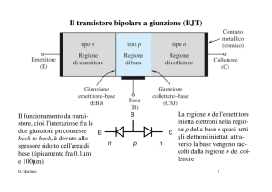 Il transistore bipolare a giunzione (BJT)