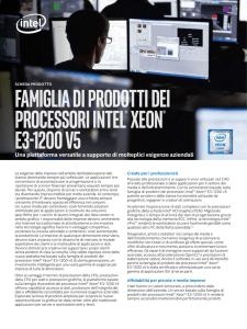 Famiglia di prodotti dei processori iNtel®XeoN® e3