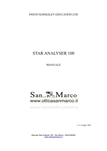 Manuale Star Analyzer 100