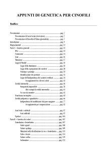 APPUNTI DI GENETICA PER CINOFILI