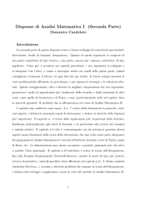 Dispense di Analisi Matematica I (Seconda Parte)