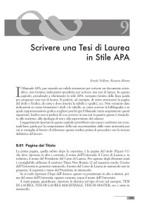 Scrivere una Tesi di Laurea in Stile APA