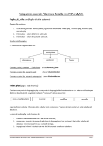 Gestione tabella con Mysql e PHP - EINAUDI