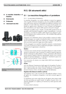 IV.5. Gli strumenti ottici