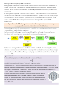 Il secondo principio e la spontaneità delle reazioni chimiche