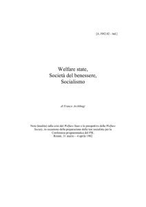 Welfare state, Società del benessere, Socialismo