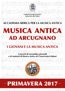 MUSICA ANTICA - Comune di Arcugnano