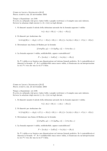 Corso di Logica Matematica[M-Z] Prova scritta del 23 settembre