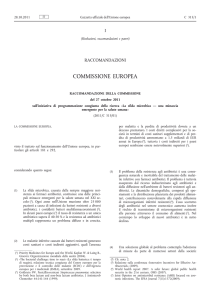 Raccomandazione della Commissione, del 27 ottobre 2011, sull
