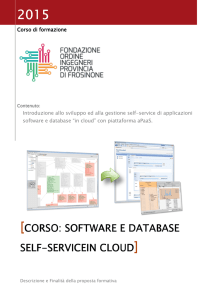 corso: software e da corso: software e database self-servicein