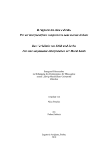 Il rapporto tra etica e diritto. Per un`interpretazione comprensiva