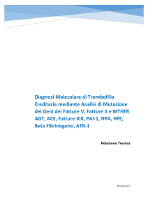 Aspetti Molecolari della Trombofilia-13 Mutazioni