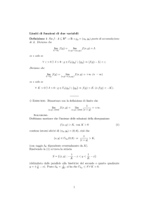 Limiti di funzioni di due variabili