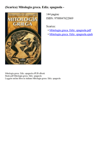 Mitologia greca. Ediz. spagnola
