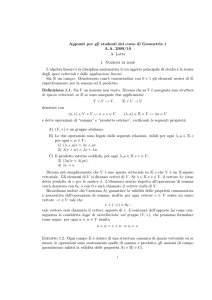 Appunti per gli studenti del corso di Geometria 1 A.A. 2009/10 A