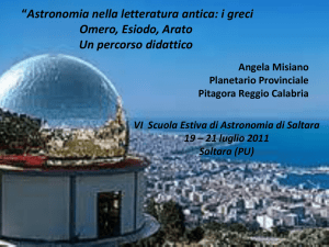 Misiano - Astronomia nella letteratura antica i greci