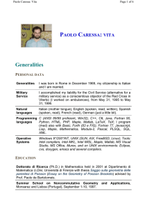 Generalities - Paolo Caressa