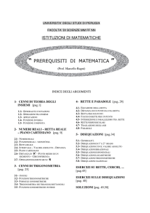 — PREREQUISITI DI MATEMATICA “