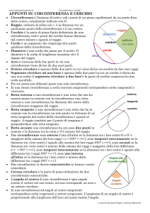 appunti su circonferenza e cerchio