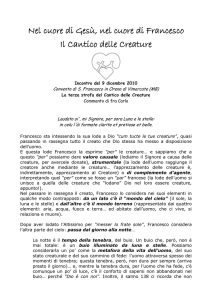 Nel cuore di Gesù, nel cuore di Francesco Il Cantico delle Creature