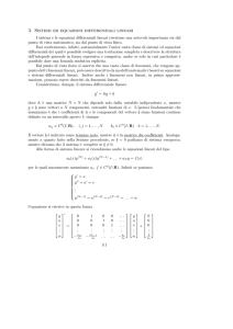 Introduzione ai sistemi e alle equazioni differenziali lineari