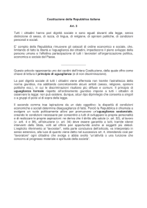 Costituzione della Repubblica italiana Art. 3 Tutti i cittadini hanno