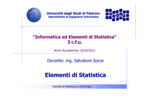 Elementi di Statistica - Università degli Studi di Palermo