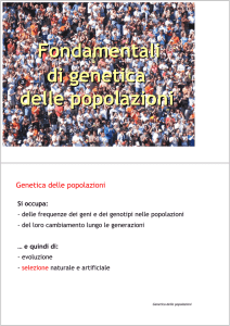 Fondamentali di genetica delle popolazioni