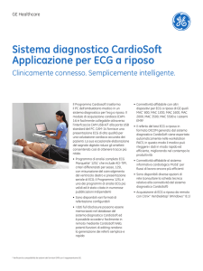 Sistema diagnostico CardioSoft Applicazione per ECG a riposo