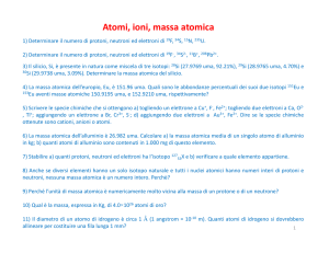Atomi, ioni, massa atomica