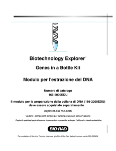 Modulo per l`estrazione del DNA