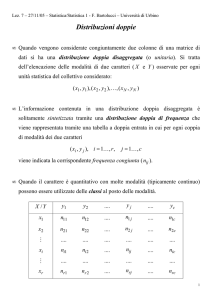 Distribuzioni doppie di frequenza