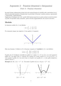 Argomento 2 — Funzioni elementari e disequazioni
