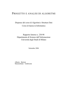 Algoritmi e Strutture Dati - Professor Alberto Bertoni