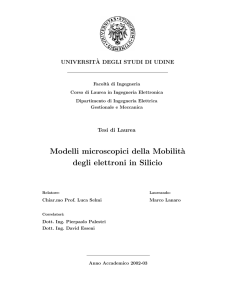 Modelli microscopici della Mobilit`a degli elettroni in Silicio