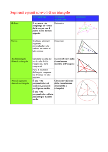 Segmenti e punti notevoli di un triangolo