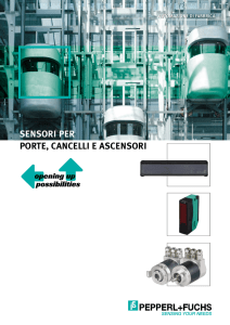 sensori per porte, cancelli e ascensori