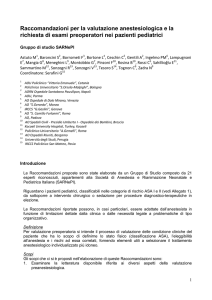 Raccomandazioni per la valutazione