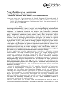 Approfondimento e conoscenza - Società del Quartetto di Milano