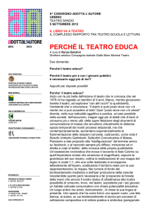 perché il teatro educa