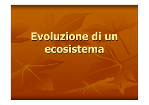 Evoluzione di un ecosistema prioettata 2009-10