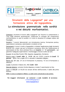 Programma dettagliato - Associazione Logopedisti Lombardia