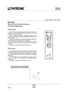 DUK (80) Relè di minima tensione continua DC undervoltage relay