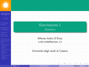 Distribuzioni di frequenza e rappresentazioni grafiche.