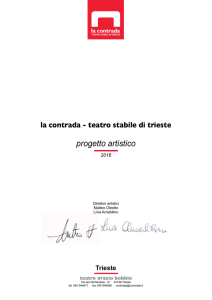 Progetto Artistico 2016