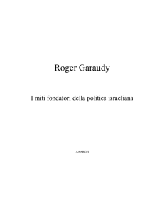I Miti fondatori della politica israeliana