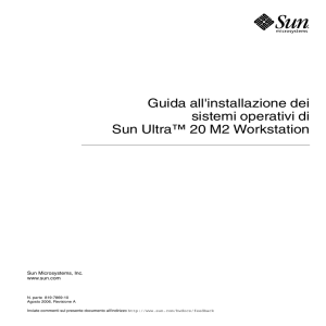 Guida all`installazione dei sistemi operativi di Sun Ultra 20 M2