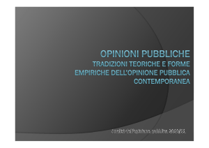 Opinione pubblica - Dipartimento di Scienze sociali e politiche